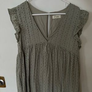 Green Short Sleeve Dress